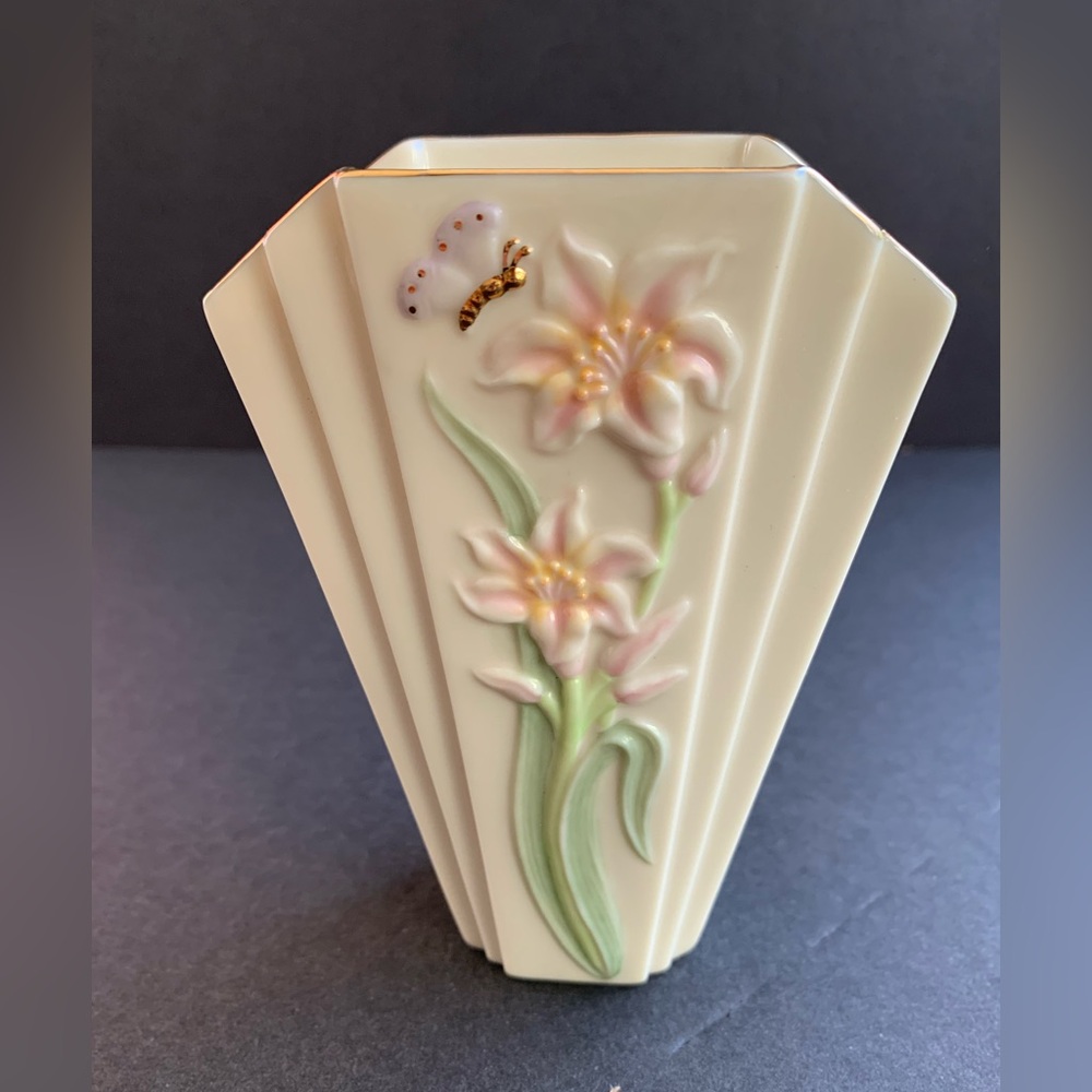 Lenox Ivory Vase, Tiger Lily Collection, Porcelain, Vintage